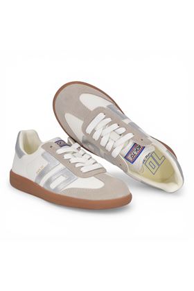 Sneaker donna Back 70 in pelle colore bianco. BACK70- | CLOUD 2505-18-METALLIC SILVER